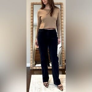 Loro Piana Navy Thin Wale Stretch Corduroy Pant